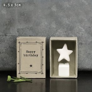Stjerne i eske - Happy birthday